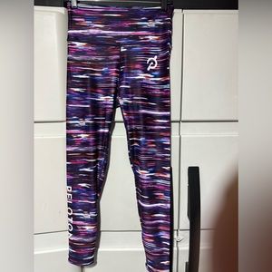 NWT, Peloton WITH Leggings Reversible Size Large, Purple reverses to Soft Navy